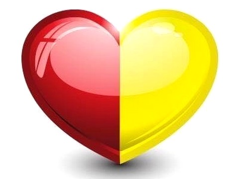 Risultati immagini per cuore giallo rosso